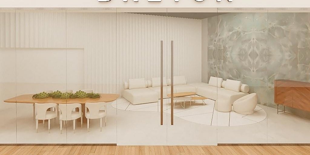 Showroom da Breton com móveis minimalistas
