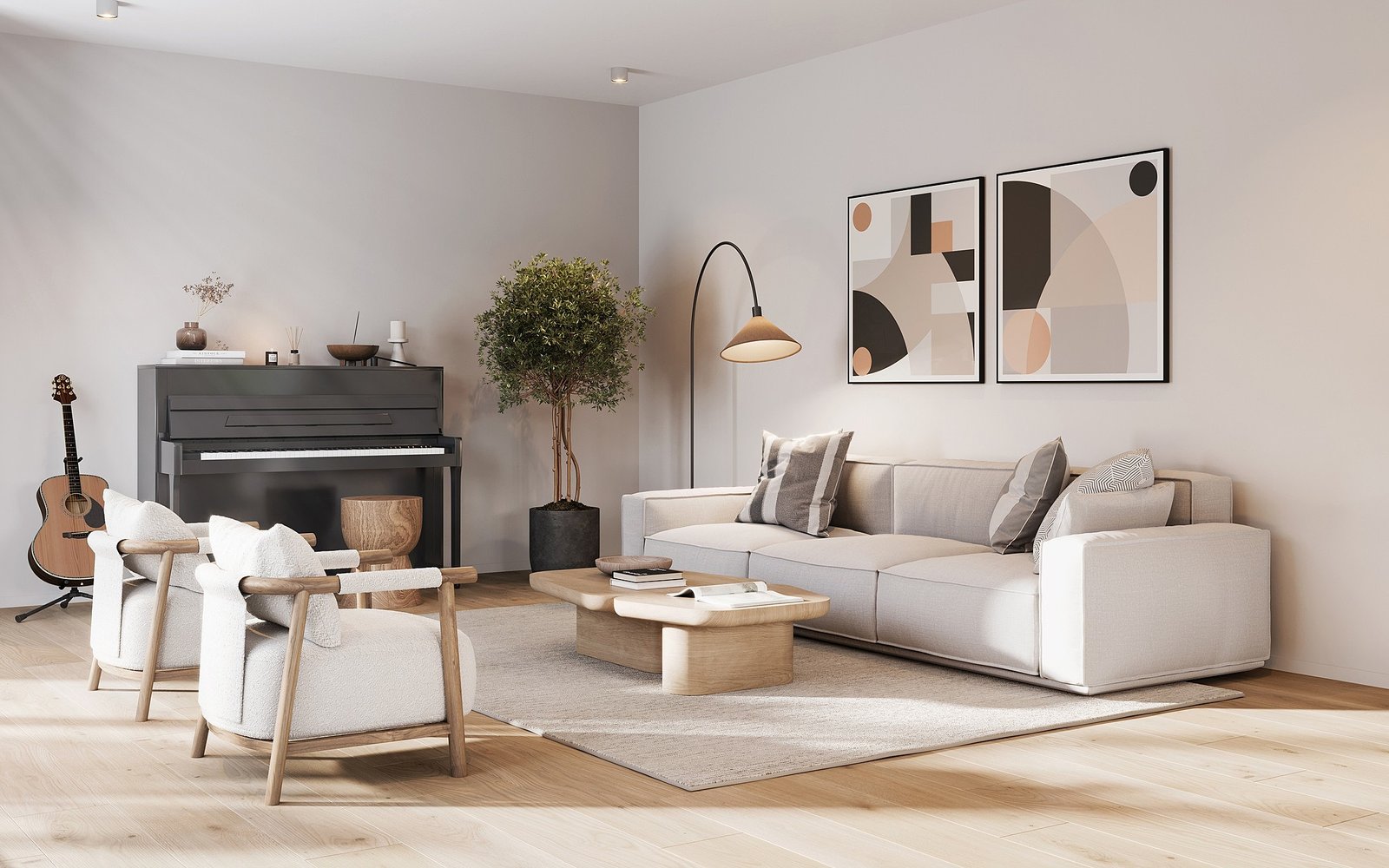 Sala minimalista moderna