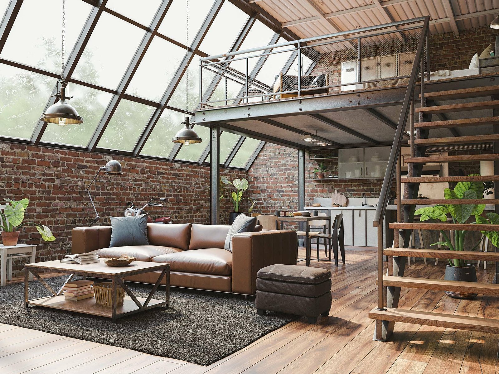 Loft industrial moderno
